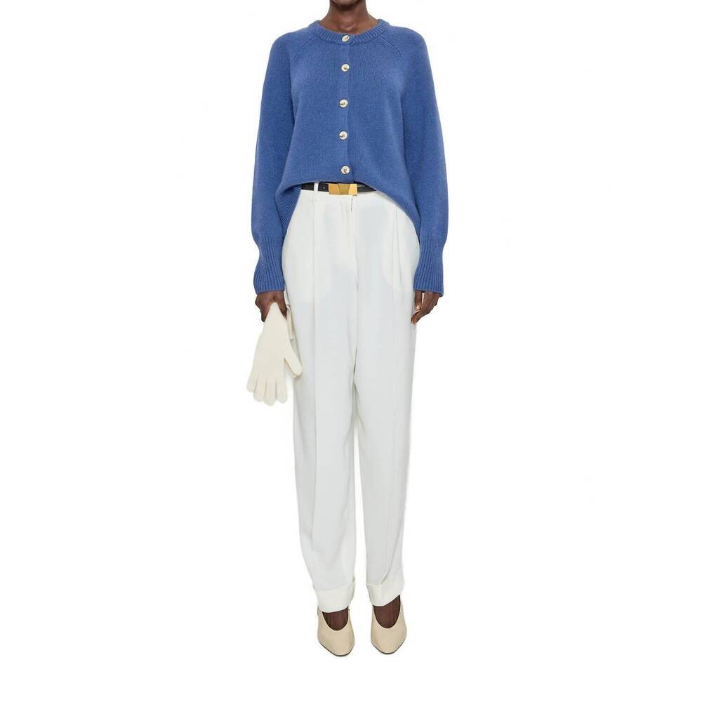 NEW ARCH4 CASHMERE belgravia cashmere cardigan in washed indigo